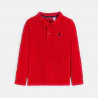 Polo manches longues rouge garçon