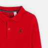 Polo manches longues rouge garçon