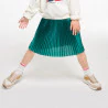 Jupe midi plissée verte fille