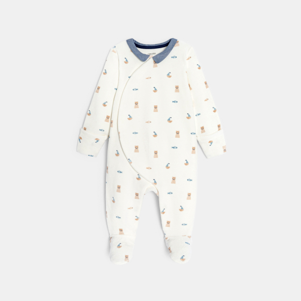 Dors-bien velours blanc bébé garçon Dors-bien velours blanc bébé garçon