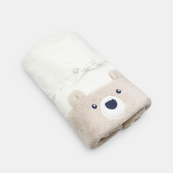 Couverture polaire ours blanc bébé mixte