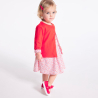 Robe à bretelles graphique et bloomer rouge bébé fille Robe à bretelles graphique et bloomer rouge bébé fille