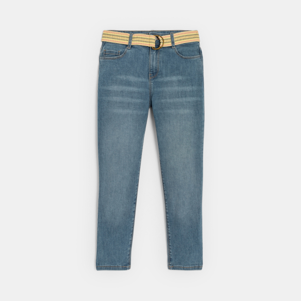 Jean boyfriend délavé bleu Fille Jean boyfriend délavé bleu Fille