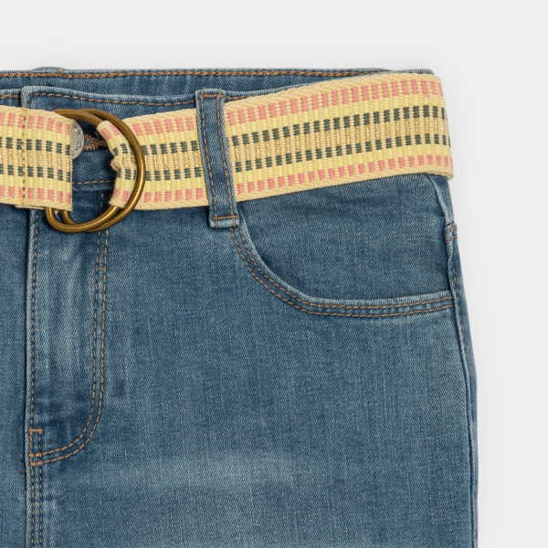 Jean boyfriend délavé bleu Fille Jean boyfriend délavé bleu Fille