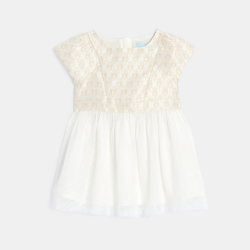 Robe de fête bi-matière en...