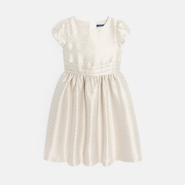 Robe en jacquard écru Fille