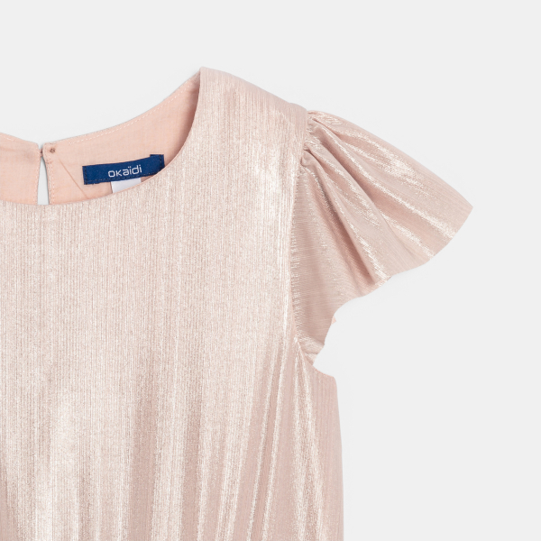 Robe plissée irisée rose fille Robe plissée irisée rose fille
