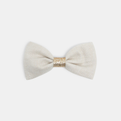 Girl's sparkly white bow hair grip