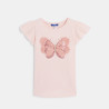 T-shirt motif papillon rose Fille T-shirt motif papillon rose Fille