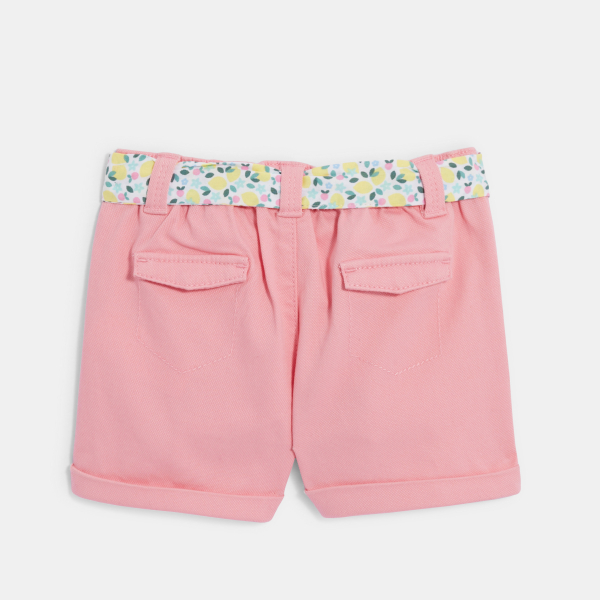 Short coton fantaisie rose bébé fille Short coton fantaisie rose bébé fille
