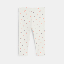 Legging uni blanc bébé fille
