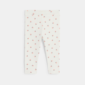 Legging uni blanc bébé fille
