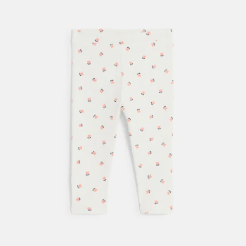 Legging uni blanc bébé fille