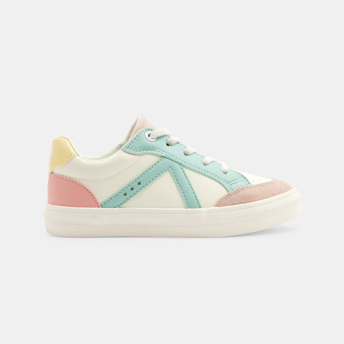 Baskets street basses rose et vert fille Baskets street basses rose et vert fille