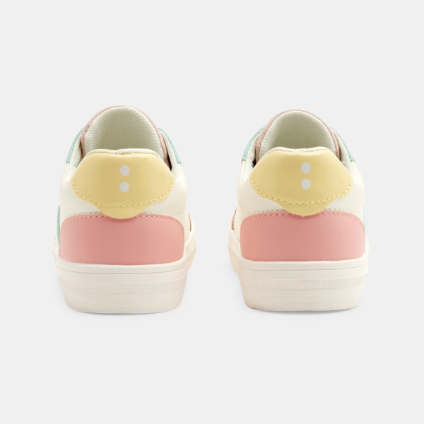 Baskets street basses rose et vert fille Baskets street basses rose et vert fille