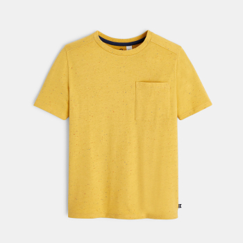 Boy's yellow speckled short-sleeve T-shirt