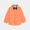 Chemise modulable fleurie orange bébé garçon Chemise modulable fleurie orange bébé garçon