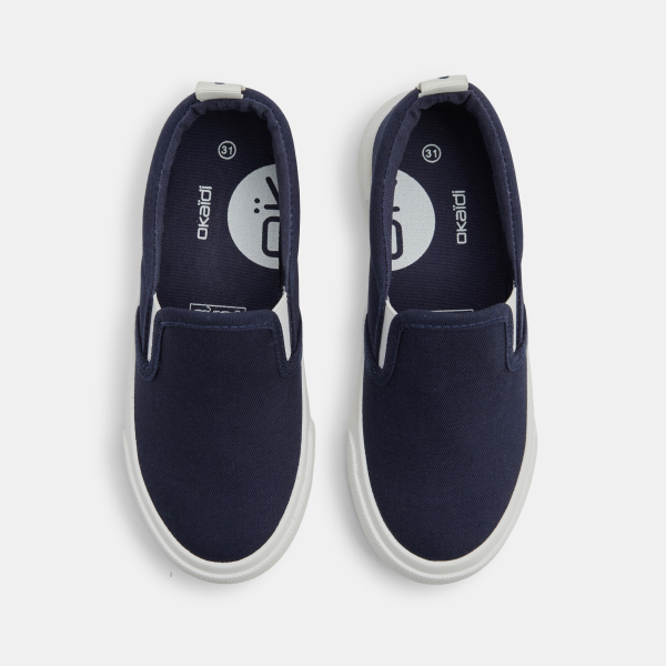 Baskets toile slip on bleu marine garçon Baskets toile slip on bleu marine garçon