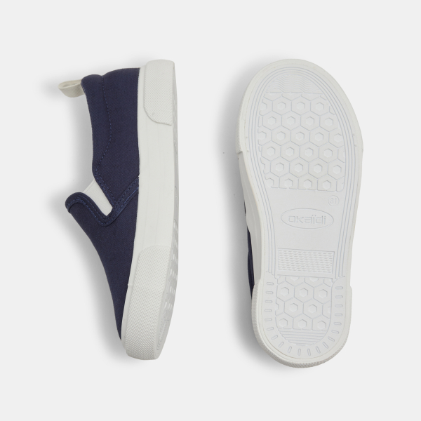 Baskets toile slip on bleu marine garçon Baskets toile slip on bleu marine garçon