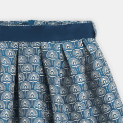 Jupe chic en jacquard bleu...