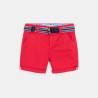 Baby boy's pink textured canvas Bermuda shorts Baby boy's pink textured canvas Bermuda shorts