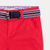 Baby boy's pink textured canvas Bermuda shorts Baby boy's pink textured canvas Bermuda shorts