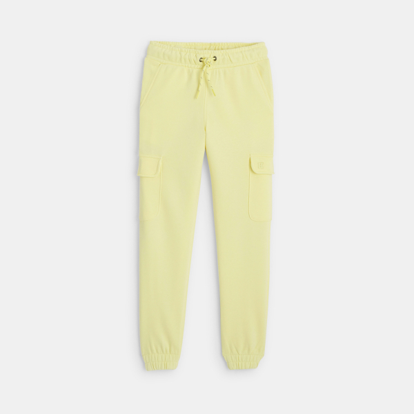 Pantalon de jogging cargo uni jaune Fille Pantalon de jogging cargo uni jaune Fille