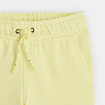 Girl's plain yellow cargo joggers