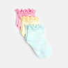 Baby girl's scalloped floral yellow socks Baby girl's scalloped floral yellow socks