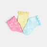 Baby girl's scalloped floral yellow socks Baby girl's scalloped floral yellow socks