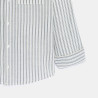 Chemise rayée en lin et coton bleu Garçon Chemise rayée en lin et coton bleu Garçon