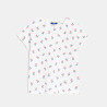 T-shirt manches courtes motifs cerises blanc Fille T-shirt manches courtes motifs cerises blanc Fille