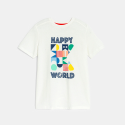T-shirt à message manches...