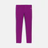 Leggings longs unis violet Fille