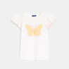 T-shirt manches courtes motif papillon blanc Fille T-shirt manches courtes motif papillon blanc Fille