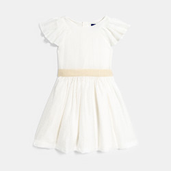 Robe de cérémonie blanc irisé Fille