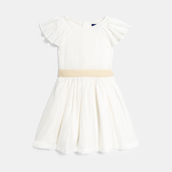 Robe de cérémonie blanc irisé Fille