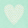 T-shirt manches courtes motif cœur vert Fille T-shirt manches courtes motif cœur vert Fille