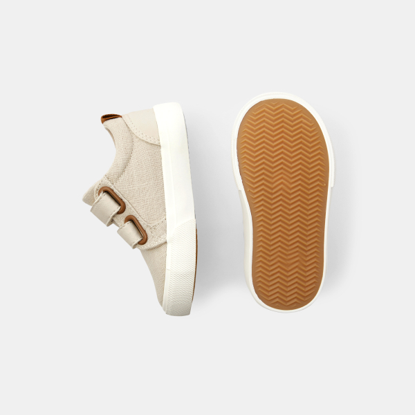 Chaussures chics en toile beige bébé garçon Chaussures chics en toile beige bébé garçon