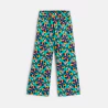 Pantalon large imprimé vert fille