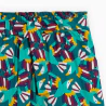 Pantalon large imprimé vert fille