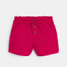 Short taille haute uni rose fille Short taille haute uni rose fille