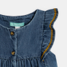 Robe en denim doux bleu bébé fille Robe en denim doux bleu bébé fille