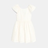 Robe évasée rayée blanche Fille Robe évasée rayée blanche Fille