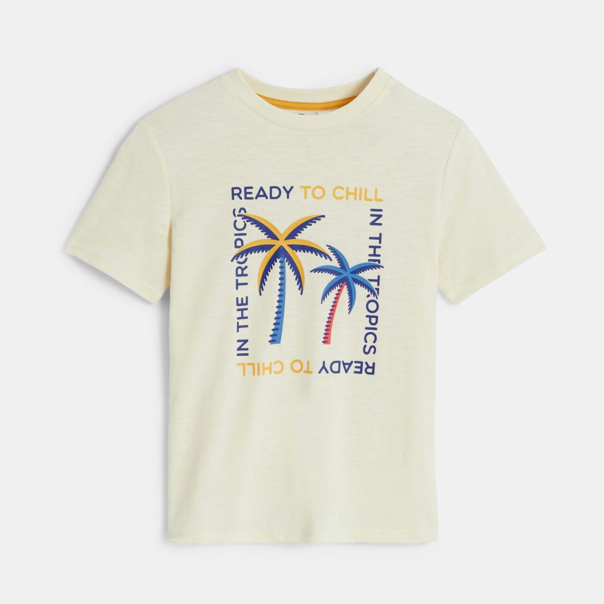 Boy's short-sleeve T-shirt with palm tree design Boy's short-sleeve T-shirt with palm tree design