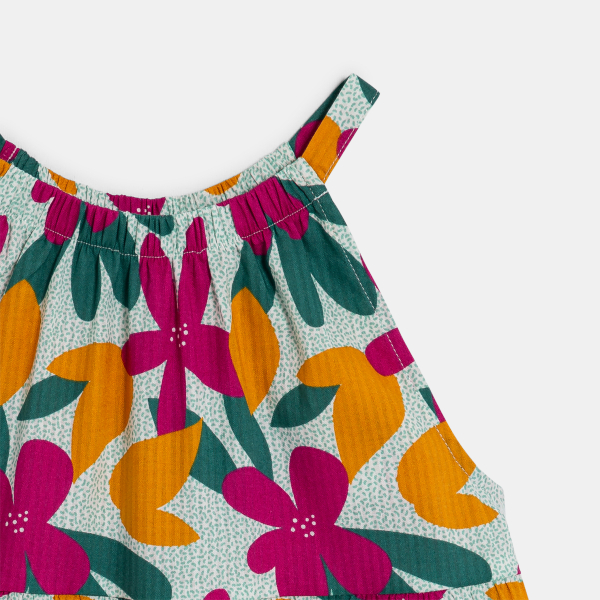 Robe à bretelles imprimé multicolore Fille Robe à bretelles imprimé multicolore Fille