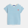 Girl's blue short-sleeve Breton shirt Girl's blue short-sleeve Breton shirt