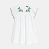 Robe baby doll brodée blanche Fille Robe baby doll brodée blanche Fille