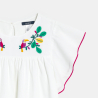 Robe baby doll brodée blanche Fille Robe baby doll brodée blanche Fille