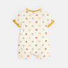 Baby boy's white animal playsuit Baby boy's white animal playsuit